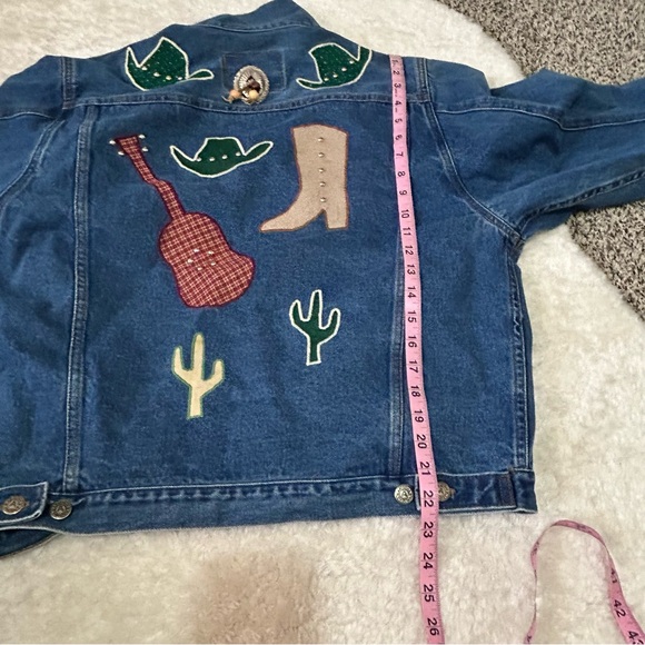Arizona Jean company XL cowboy southwest embroidered jean jacket - Picture 9 of 9